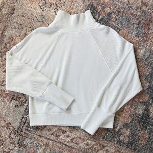 ALO Yoga Waffle Weekend Escape Mock Neck Sweater